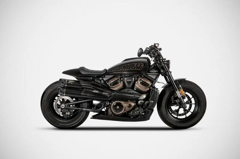 Scarico 2 in 1 in 2 Zard GT nero/inox/carbonio OMO
