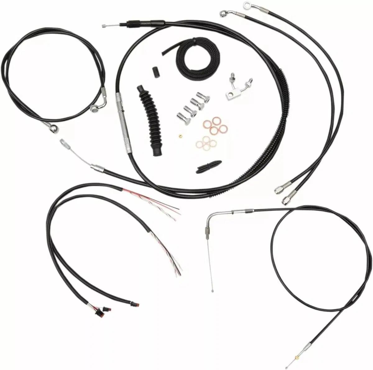 Kit cavi per manubrio alto 12'' (30 cm) neri per S La Choppers