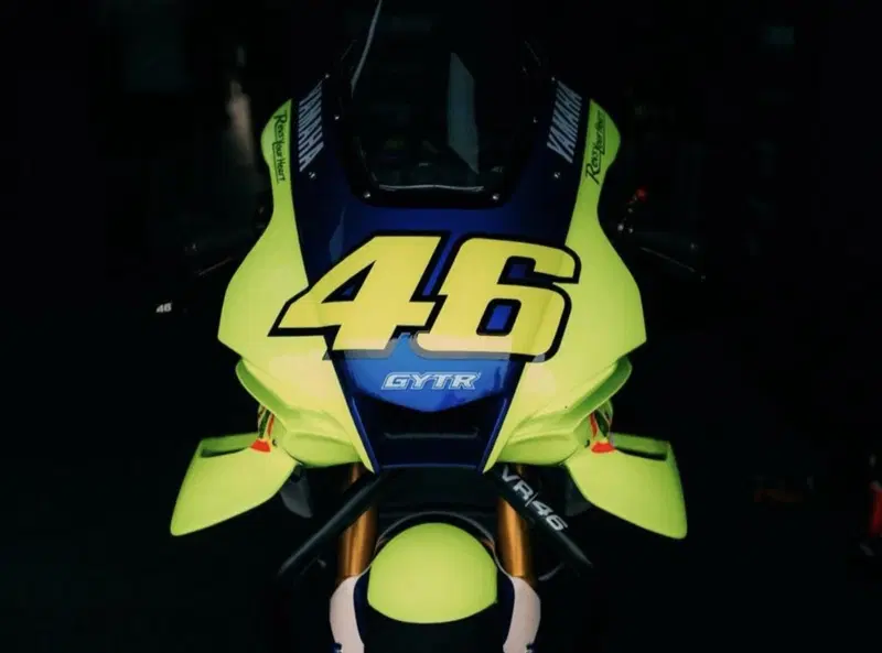 La Yamaha di Vale, condivisa sui social dal pilota