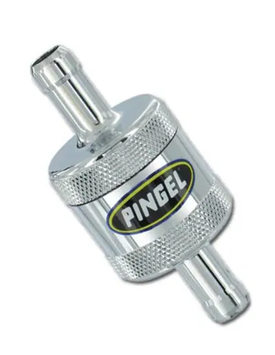 Filtro benzina Pingel cromato per tubo con diametr 