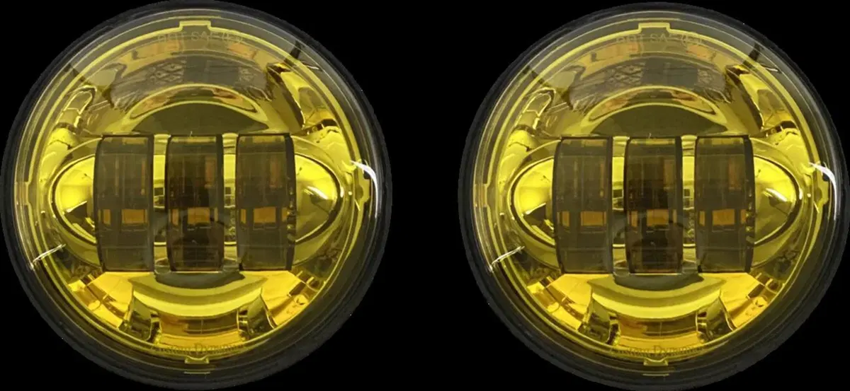 Coppia parabole a LED con lente gialla da 4,5" Custom Dynamics