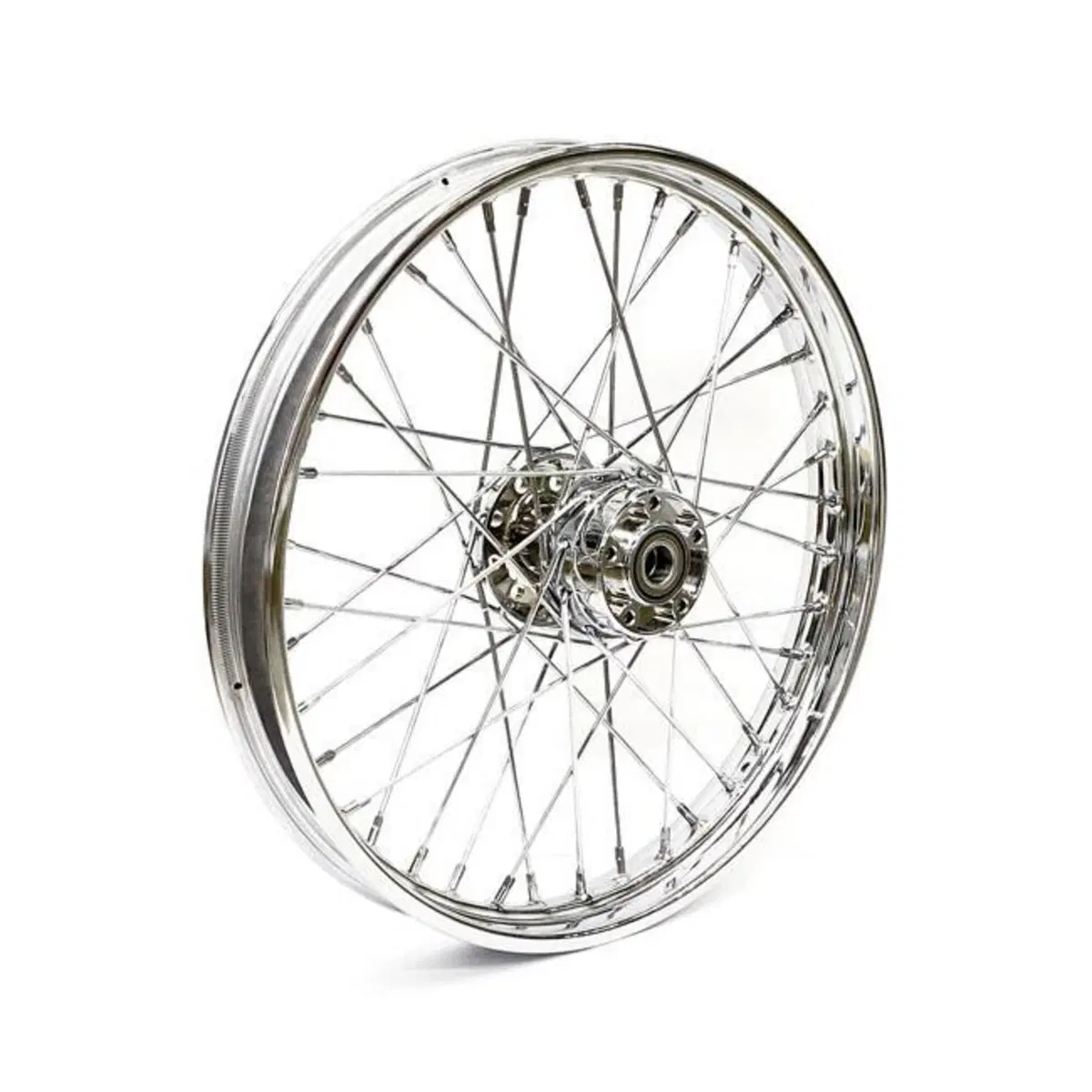 Ruota anteriore a 40 raggi cromata 21x2,15 per Sof 