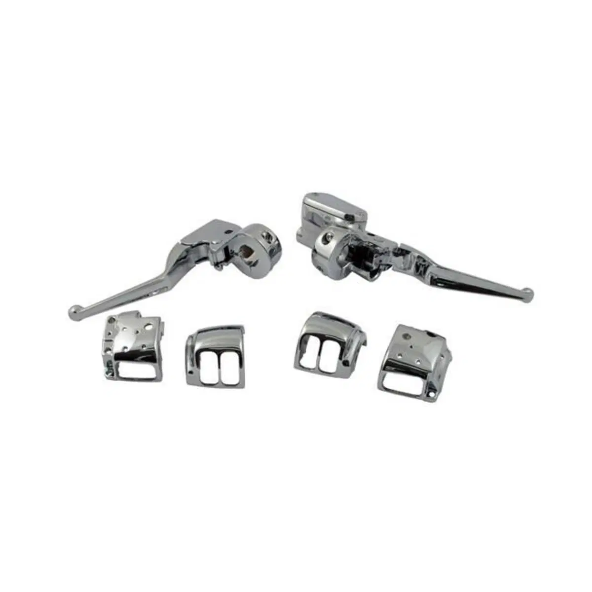 Kit comandi manubrio cromati per disco doppio (SE 