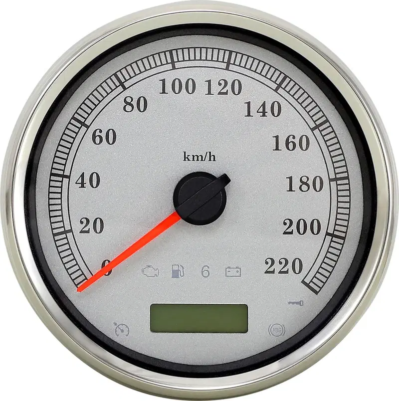 Contakilometri elettronico 5" argento e inox per R Drag Specialties