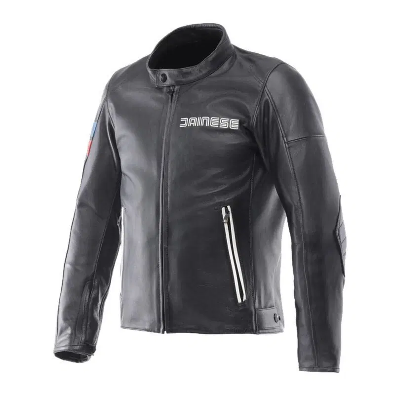Giacca Moto Pelle Dainese Leggenda Nero