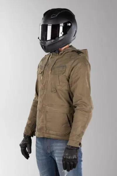 Giacca moto Macna Combat verde militare - PROMO