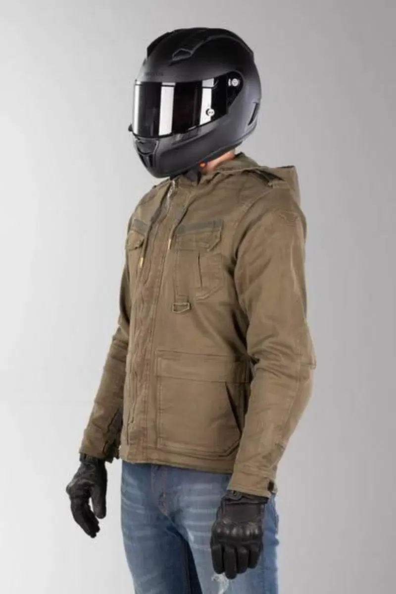 Giacca moto Macna Combat verde militare - PROMO