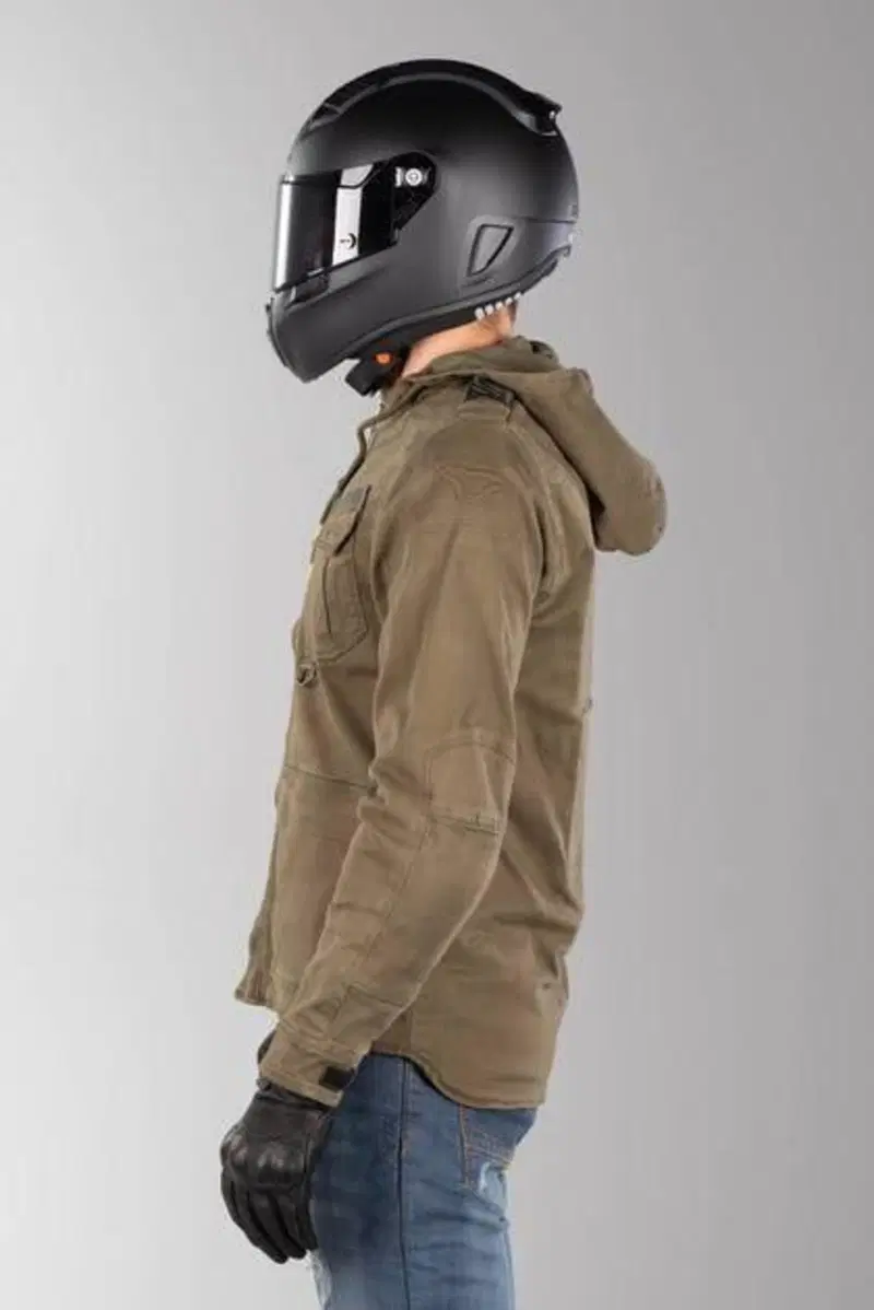 Giacca moto Macna Combat verde militare - PROMO (2)
