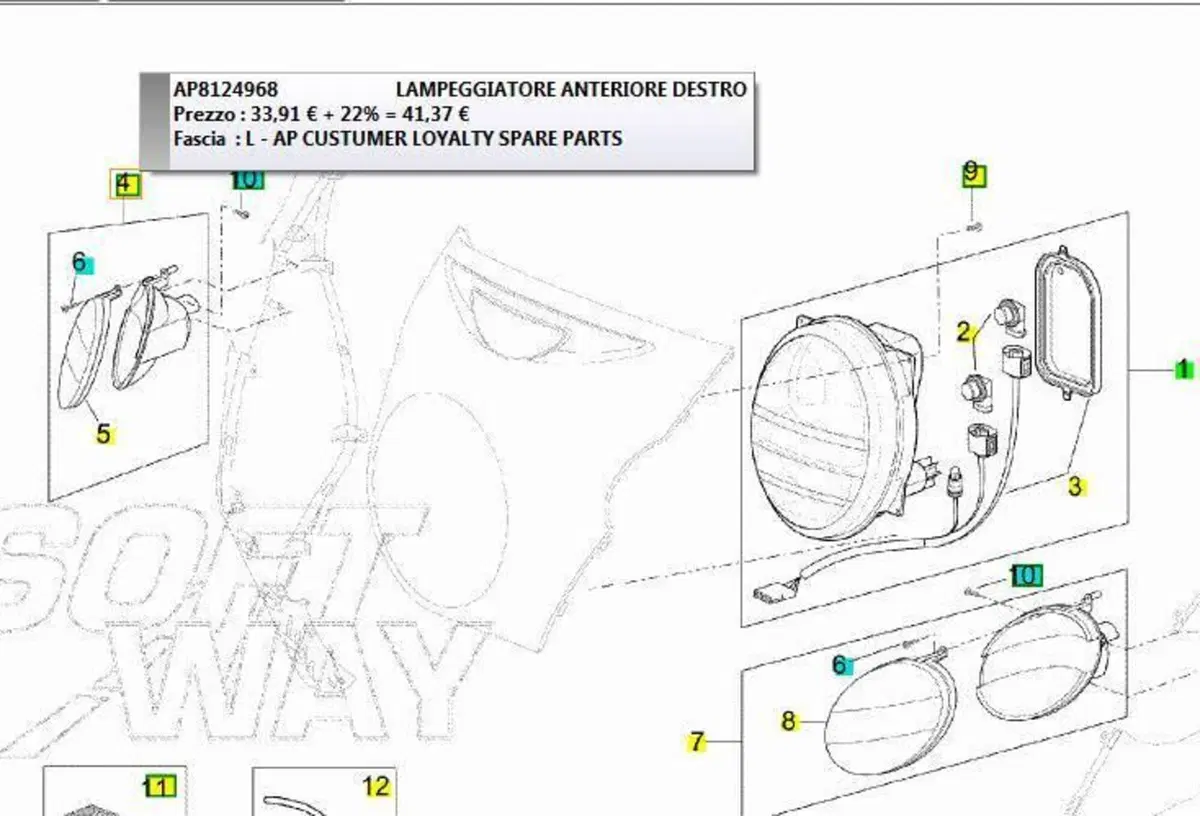 indicatore ant dx SCARABEO 500 Aprilia (5)