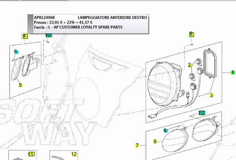 indicatore ant dx SCARABEO 500 Aprilia (5)