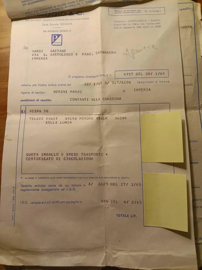 Piaggio mod. V5A1T mot. V5A1M (3)