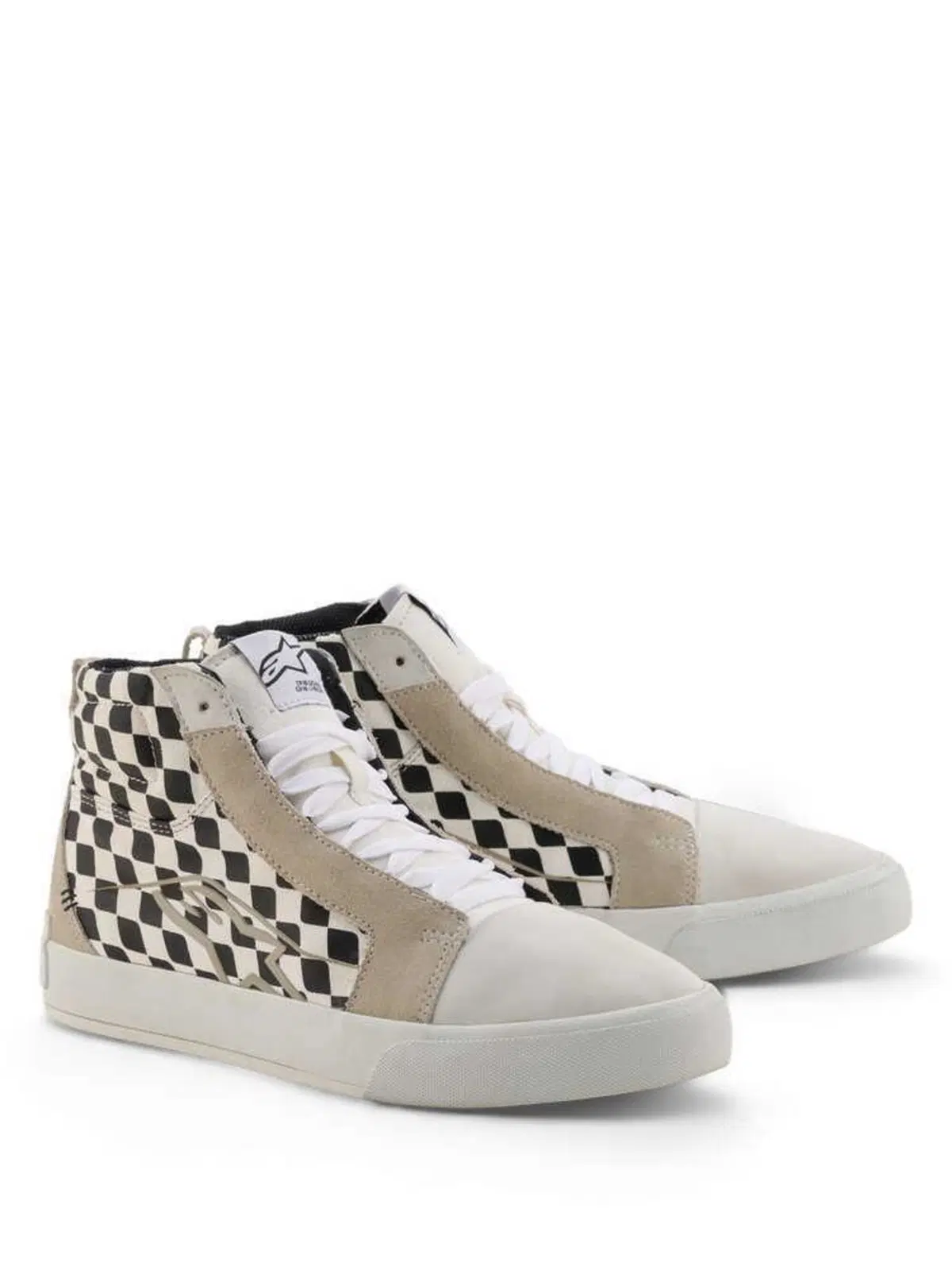 Scarpe Moto Alpinestars Ride-63 Canvas Bianco Nero