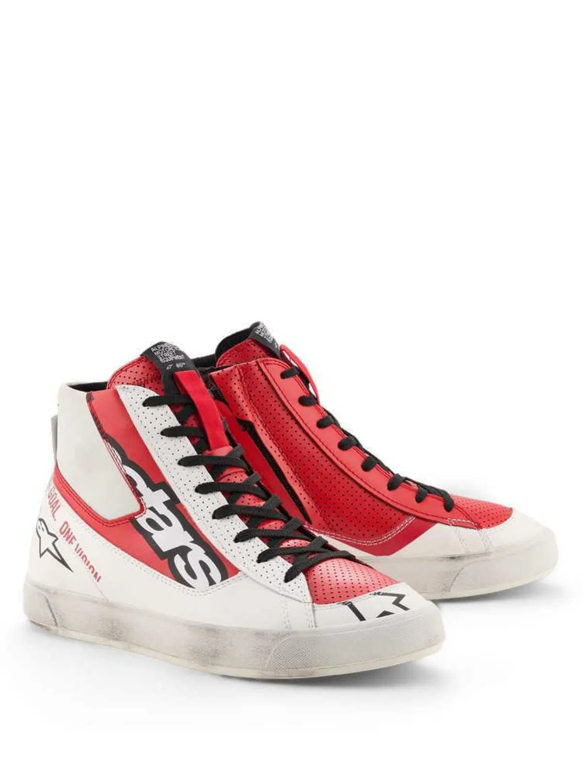 Scarpe Moto Alpinestars Stated Flair Bianco Rosso