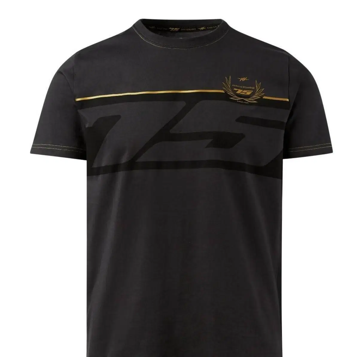 T-shirt 75 Years old number black MV Agusta