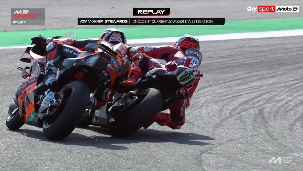 Foto contatto Márquez-Acosta nella Sprint Thailandia (3)