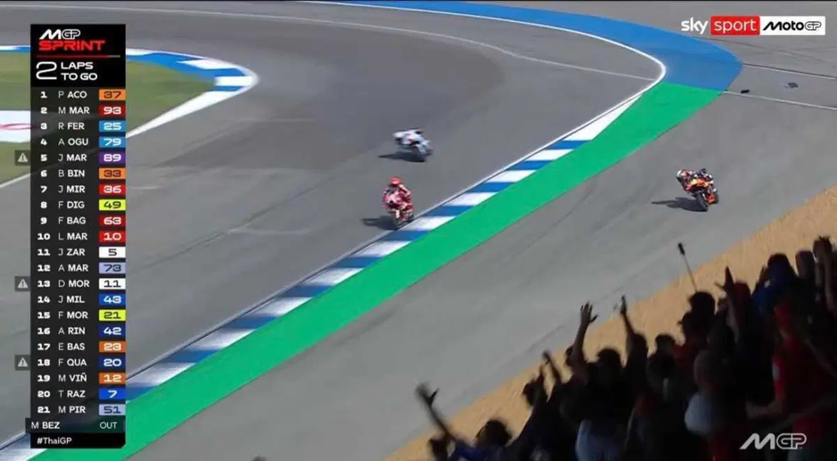 Foto contatto Márquez-Acosta nella Sprint Thailandia (5)