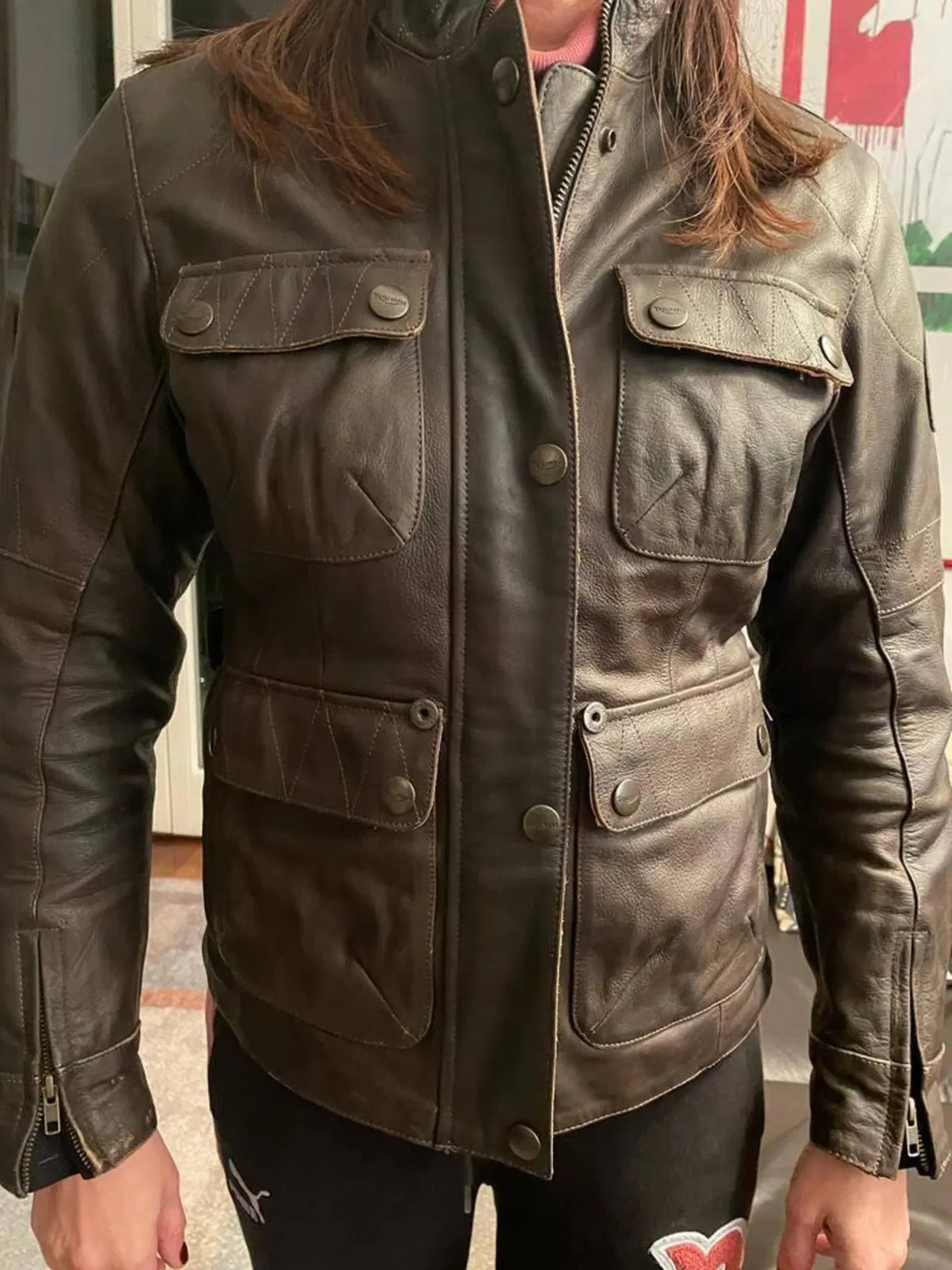 Giubbino in pelle donna originale Triumph – taglia (2)