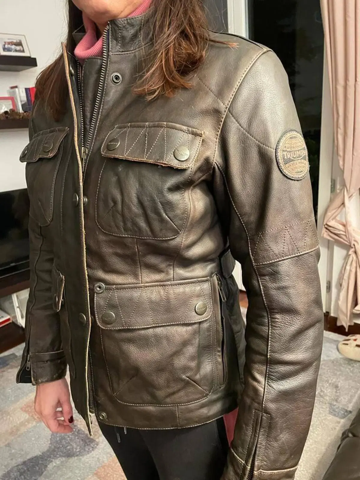 Giubbino in pelle donna originale Triumph – taglia (6)