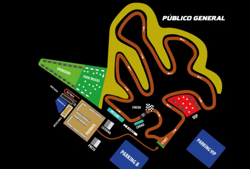 La planimetria della nuova pista di Bariloche