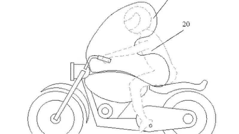 Nuovi brevetti per sistemi airbag integrati nella moto o scooter