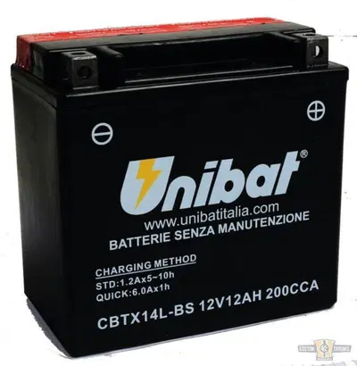 Batteria UNIBAT CBTX14L-BS Sportster dal 2004 al 2