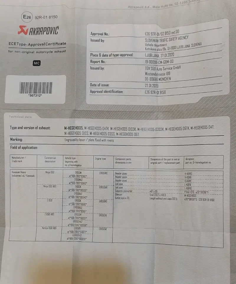 Scarico Completo + CAT Akrapovic Kawasaki Z 650 ‘1 (16)