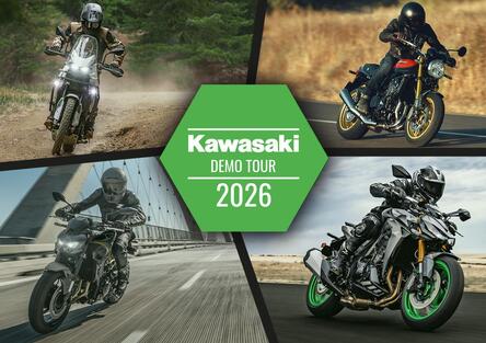 Kawasaki Demo Tour 2026: oltre 20 tappe in tutta Italia per provare la gamma MY26