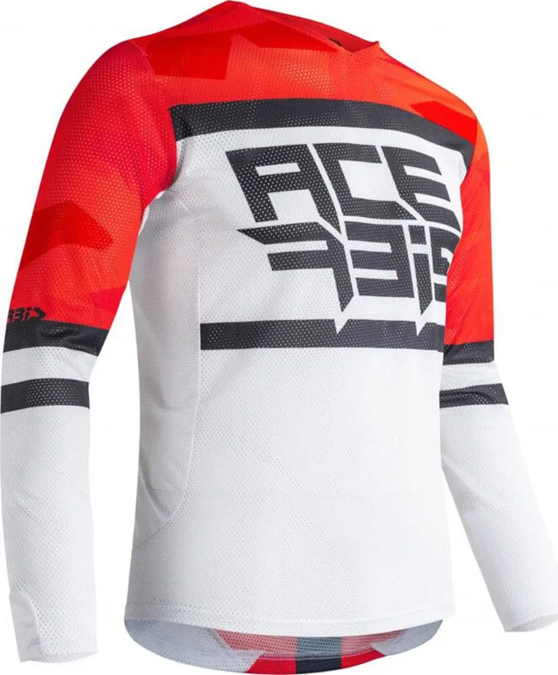 Maglia cross Acerbis MX Helios Vented Rosso Bianco