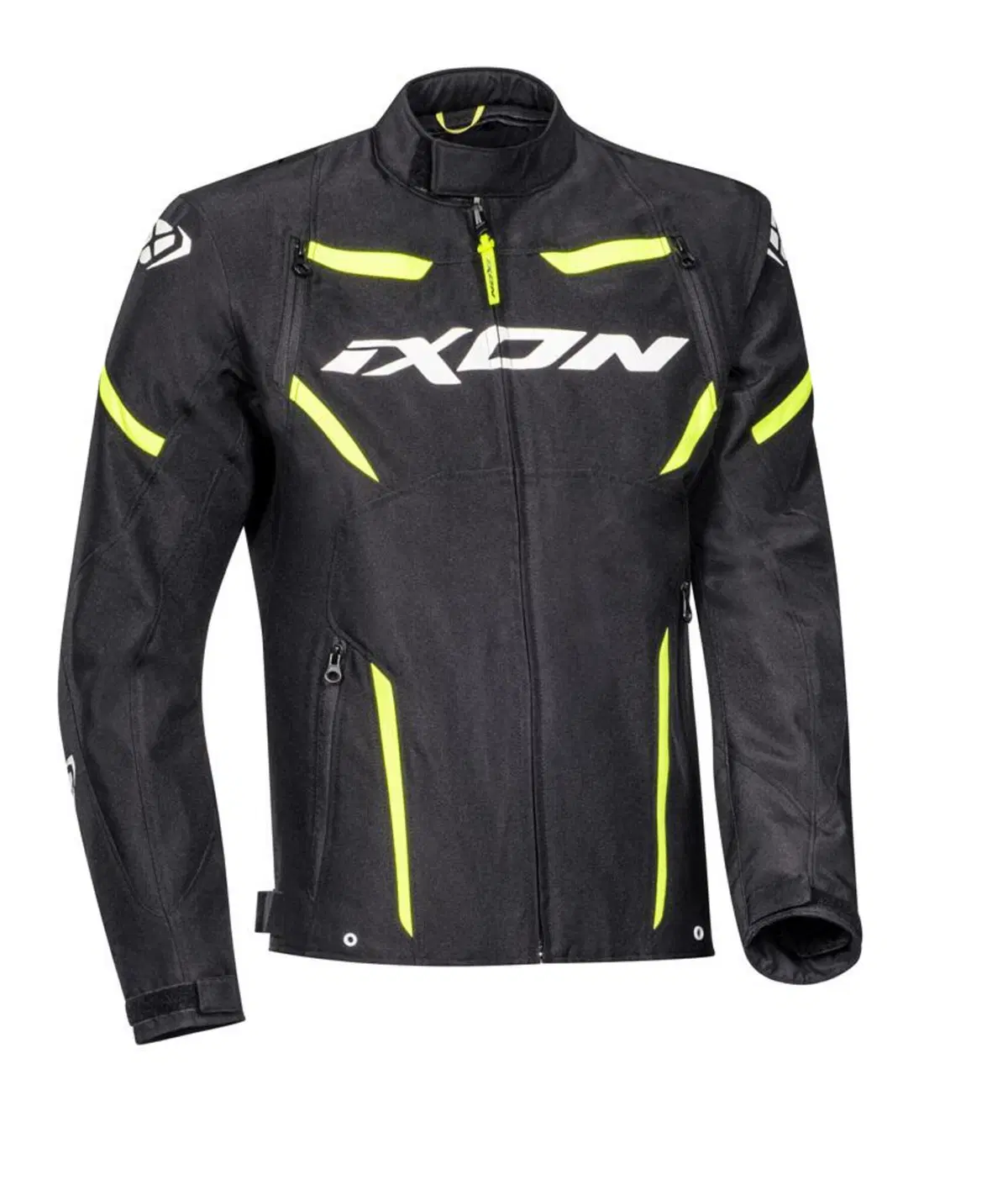 Giacca moto Ixon STRIKER Nero Bianco Giallo Fluo