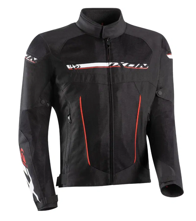 Giacca moto estiva Ixon T-REX 3 strati Nero Bianco