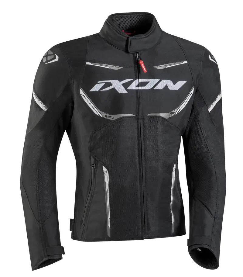 Giacca moto estiva Ixon STRIKER AIR WP Nero Bianco