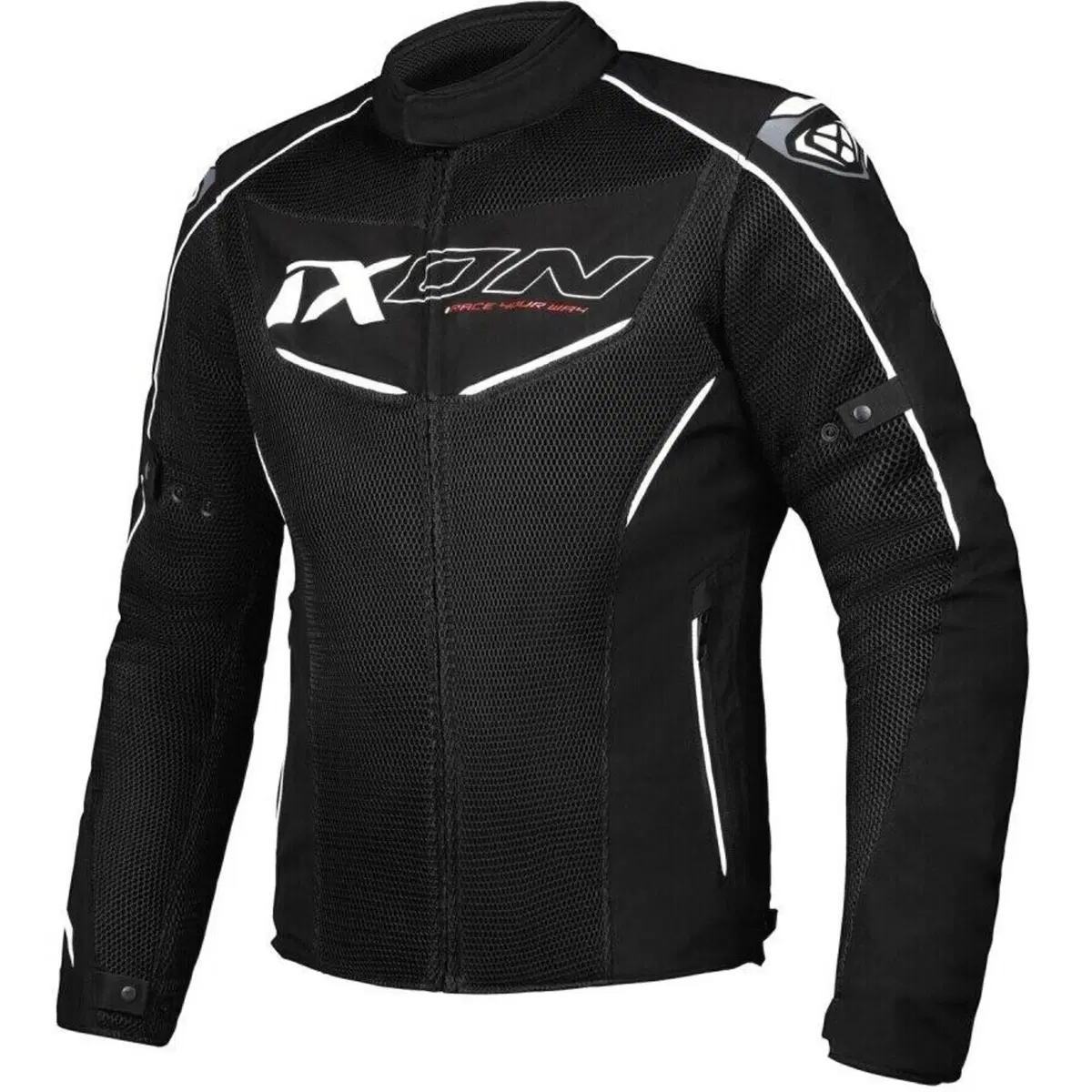Giacca moto Ixon Flicker 3 strati Nero Bianco