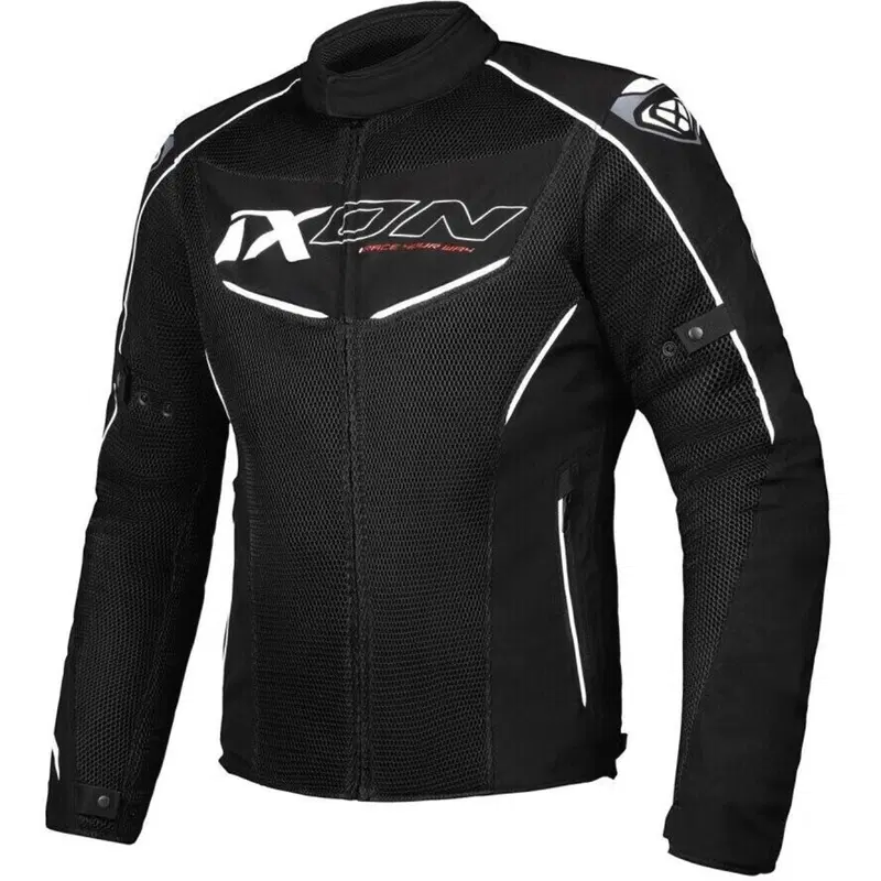 Giacca moto Ixon Flicker 3 strati Nero Bianco