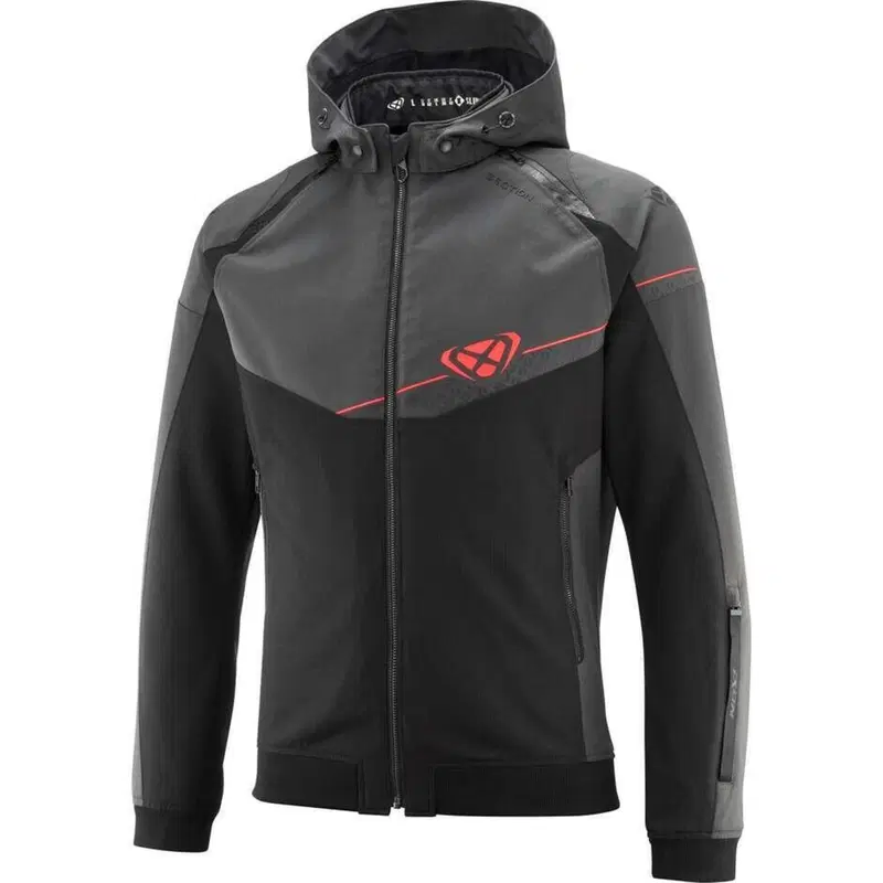 Giacca Moto Estiva Ixon Section Nero Antracite Ros