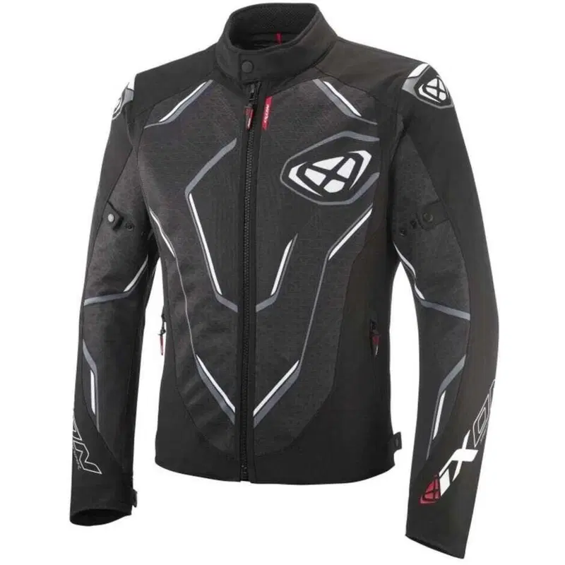 Giacca moto Ixon DEMONIAK 3 strati Nero Bianco