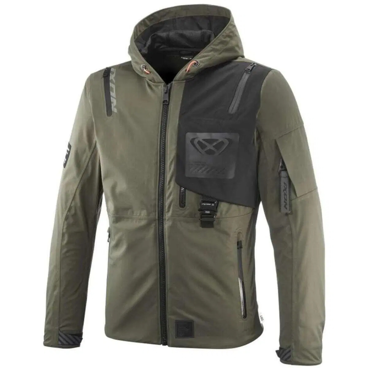 Giacca moto Ixon M-QUARTER Verde Kaki Nero