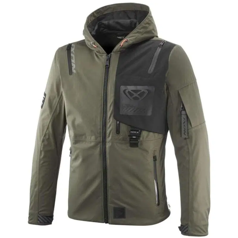 Giacca moto Ixon M-QUARTER Verde Kaki Nero