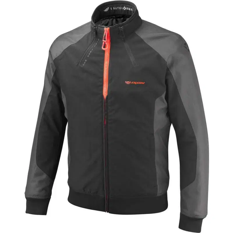 Giacca Moto Ixon Siwa Nero Antracite Rosso Vivo