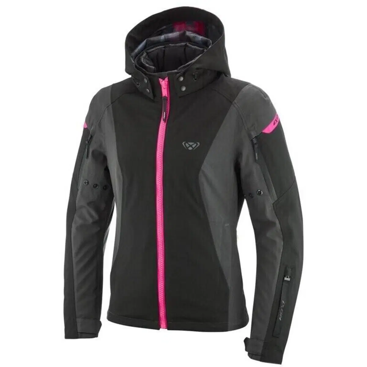 Giacca Moto Donna Ixon Burning Lady Antracite Nero