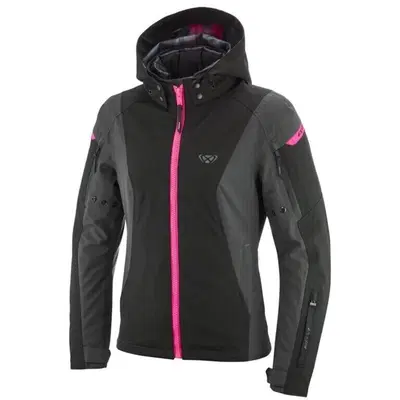 Giacca Moto Donna Ixon Burning Lady Antracite Nero