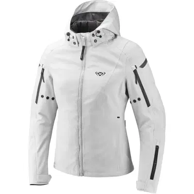 Giacca Moto Donna Ixon Burning Lady Grigio Chiaro
