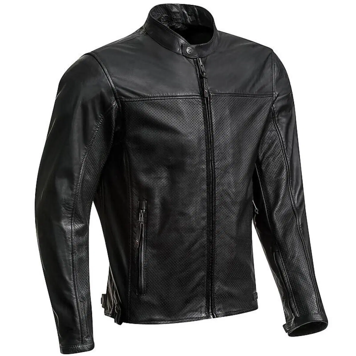 Giacca moto pelle estiva Ixon CRANK AIR Nero