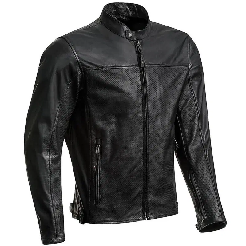 Giacca moto pelle estiva Ixon CRANK AIR Nero