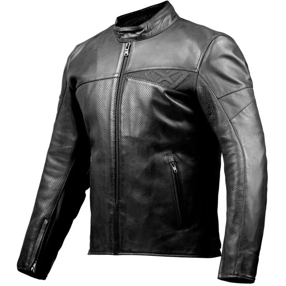Giacca moto pelle Ixon Cranky Air Nero