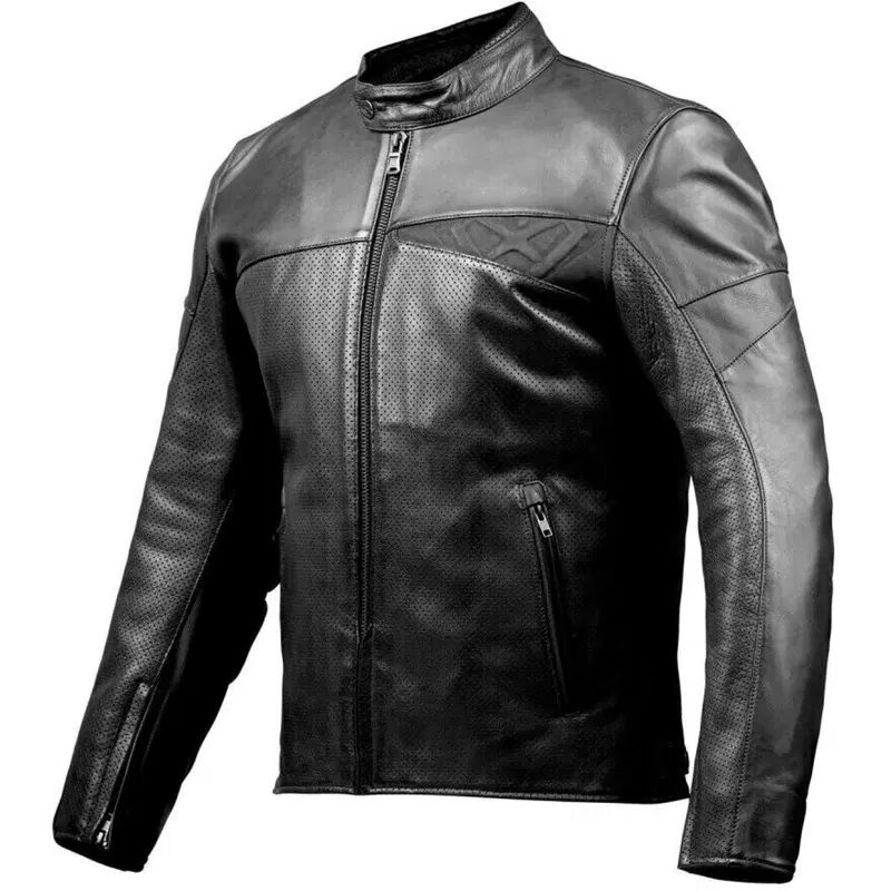 Giacca moto pelle Ixon Cranky Air Nero