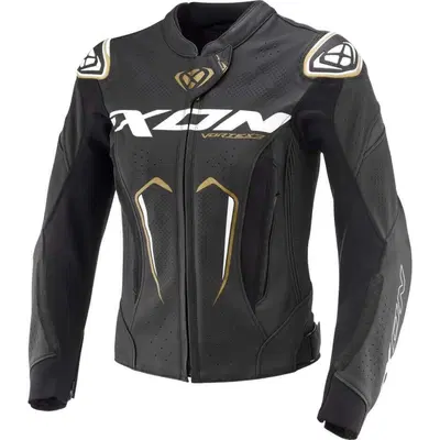 Giacca Moto Pelle Donna Ixon Vortex 3 Nero Bianco
