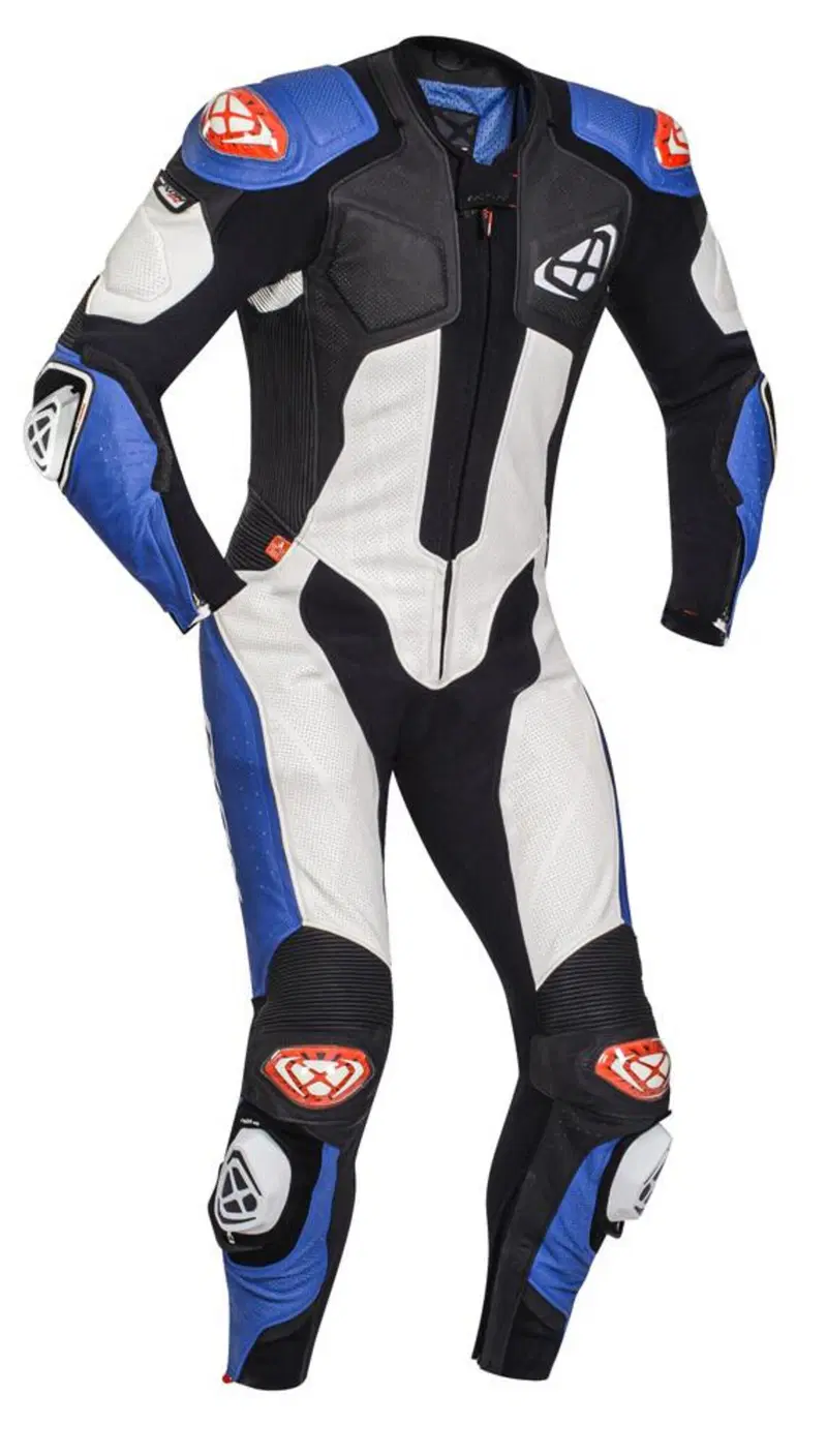 Tuta moto pelle intera Ixon VENDETTA EVO Nero Bian