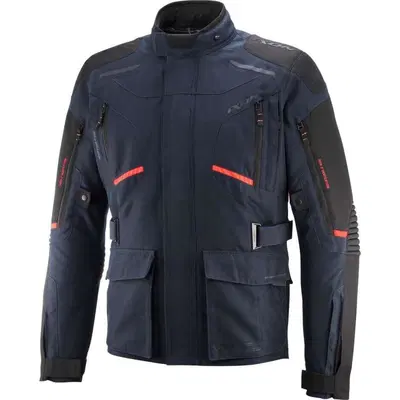 Giacca Moto Ixon Midgard Navy Rosso Vivo