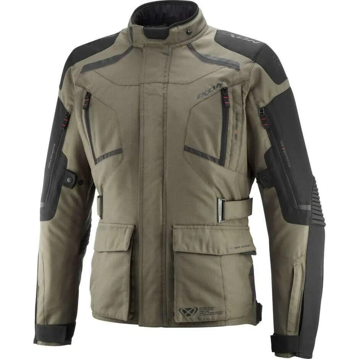 Giacca Moto Ixon Midgard Kaki Nero