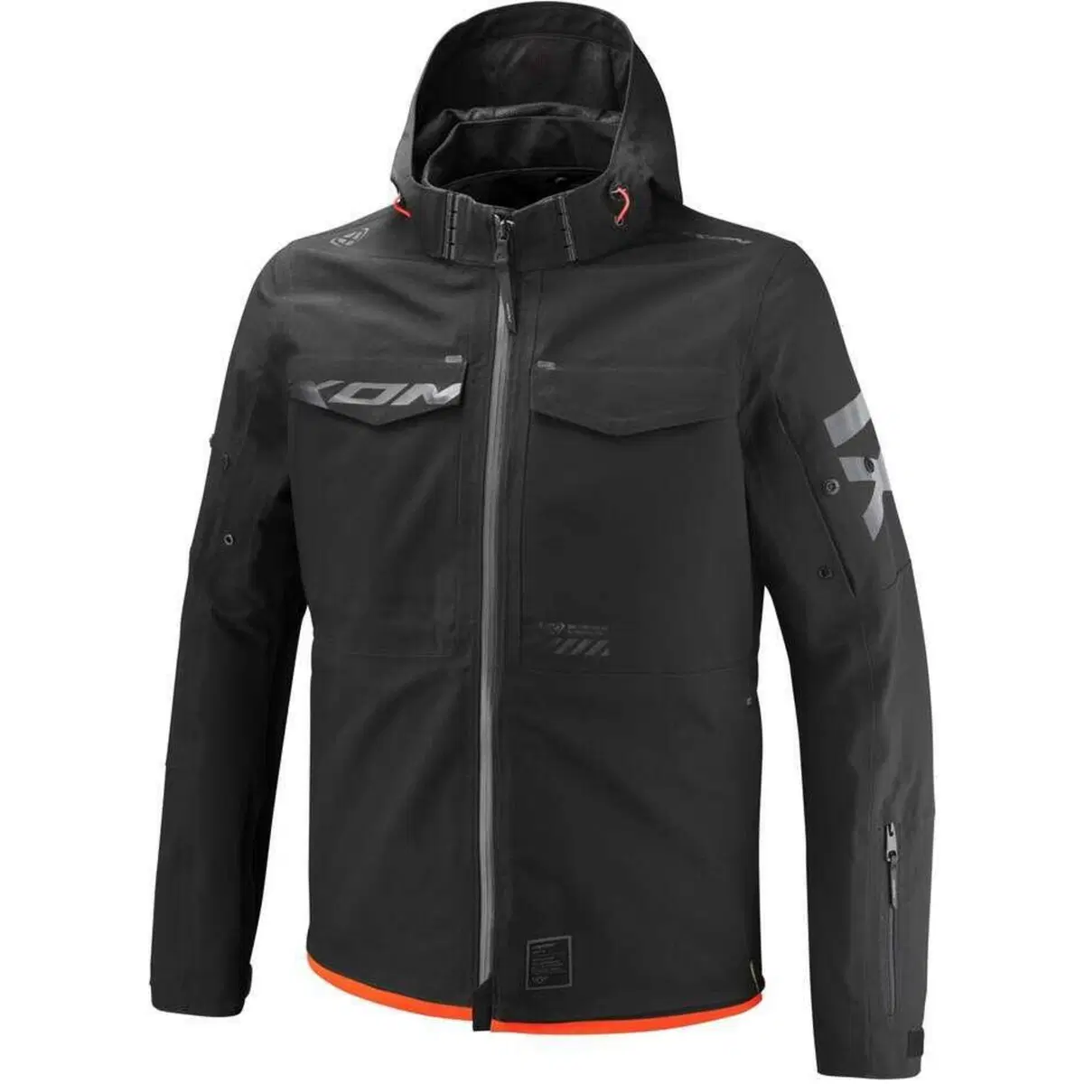 Giacca Moto Ixon Square Nero Rosso Vivo
